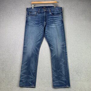 Polo Ralph Lauren Jeans Mens 36x32 Blue Varick Slim Straight Stretch Denim Pants